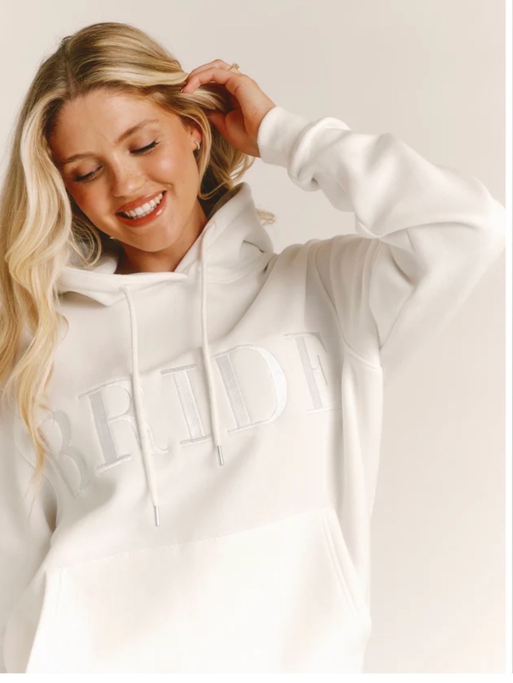 Bride White Hoodie Sweatshirt